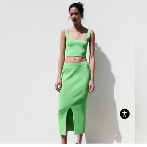 Zara lime green two piece set